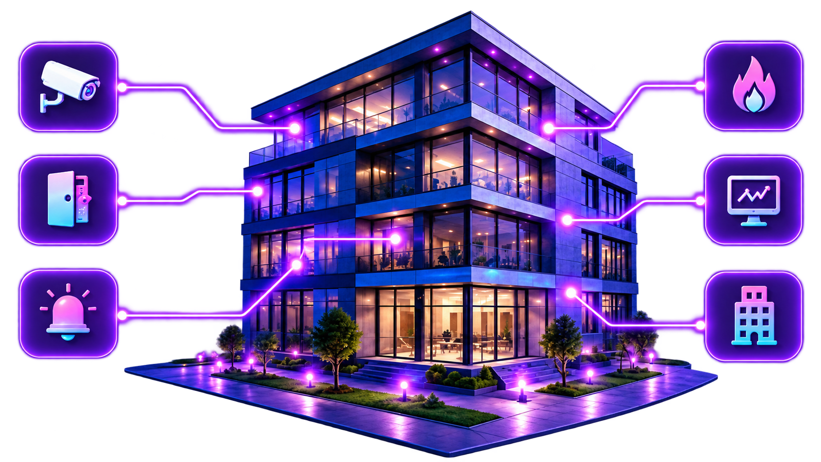Seguridad electrónica y gestión de edificios inteligentes